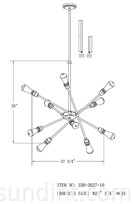 Zdh 2627 10 Dining Room Pendant Lights